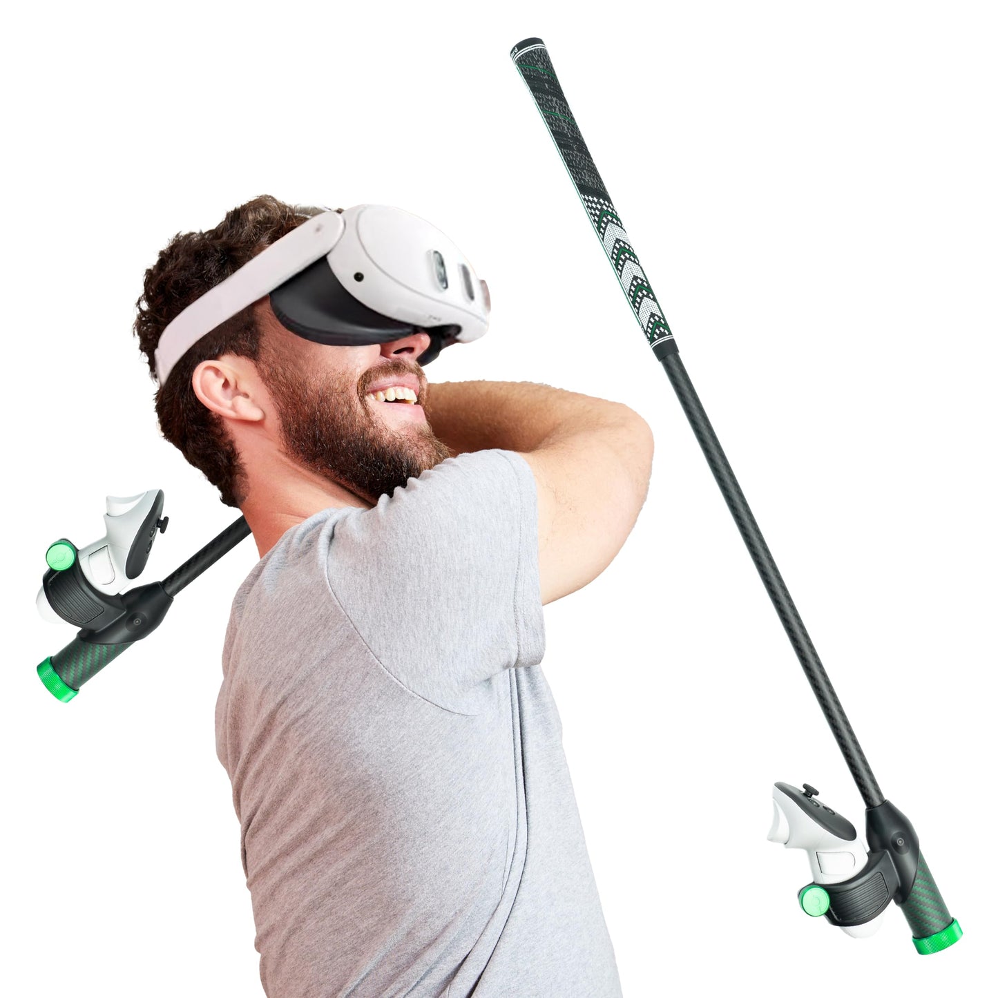 DeadEyeVR - DriVR Elite - Golf Club for Quest 2, 3, and Pro - Realistic VR Golf Simulator Handle - Adjustable Weighted VR Golf Club Grip for Enhanced Play