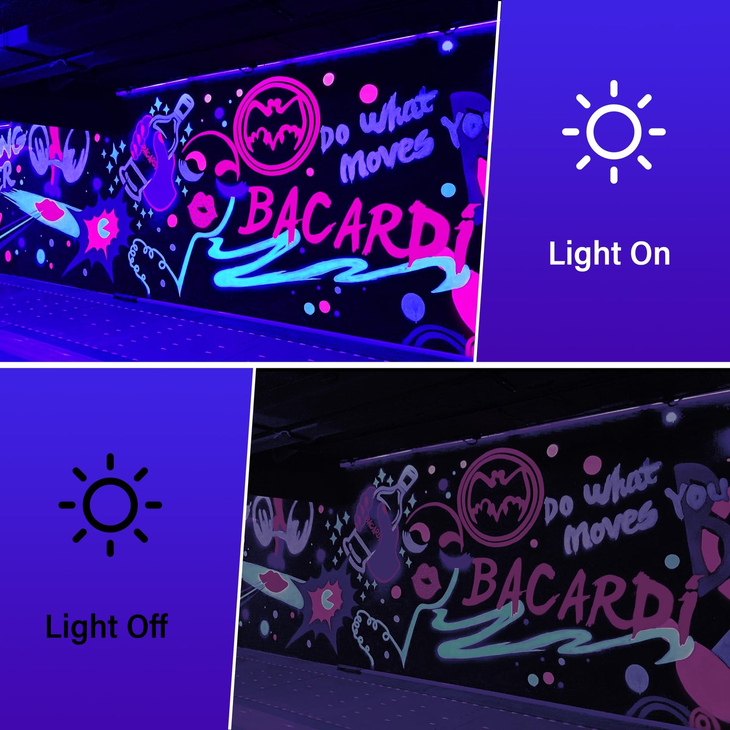 Qeeanmo Halloween Outdoor Blacklight Spotlight 12W Outdoor Black Lights For Glow Party Purple Led Landscape Lighting For Yard Garden Poster Bar Decoration 2Pack