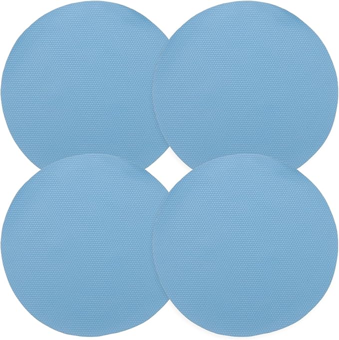 uxcell 4pcs Silicone Jar Opener Pads, 12.5cm/5" Texture Can Opener Multipurpose Round Bottle Lid Opener Non-Slip Coasters for Weak Hands Seniors Children, Blue