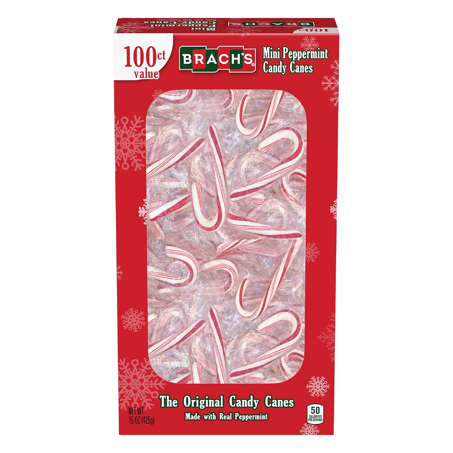 Brachs Mini Peppermint Holiday candy canes 100ct
