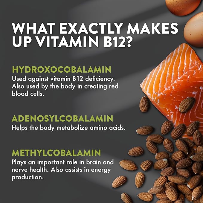 Mt. Angel Vitamins - Triple B-12 Dots | Fast-Dissolving Dots, Blend of Methylcobalamin, Adenosylcobalamin & Hydroxocobalamin, Supports Energy and Nervous System Health – 60 Dots