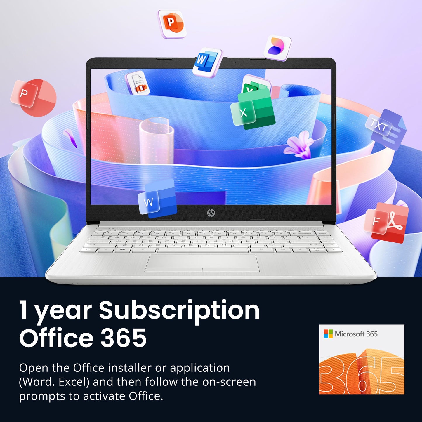 Hp Flagship 14 Laptop With 1 Year Office 365 | 8Gb Ram | 1.28Tb Storage(128Gb Emmc & 160Gb Docking Station & 1Tb Cloud Storage)