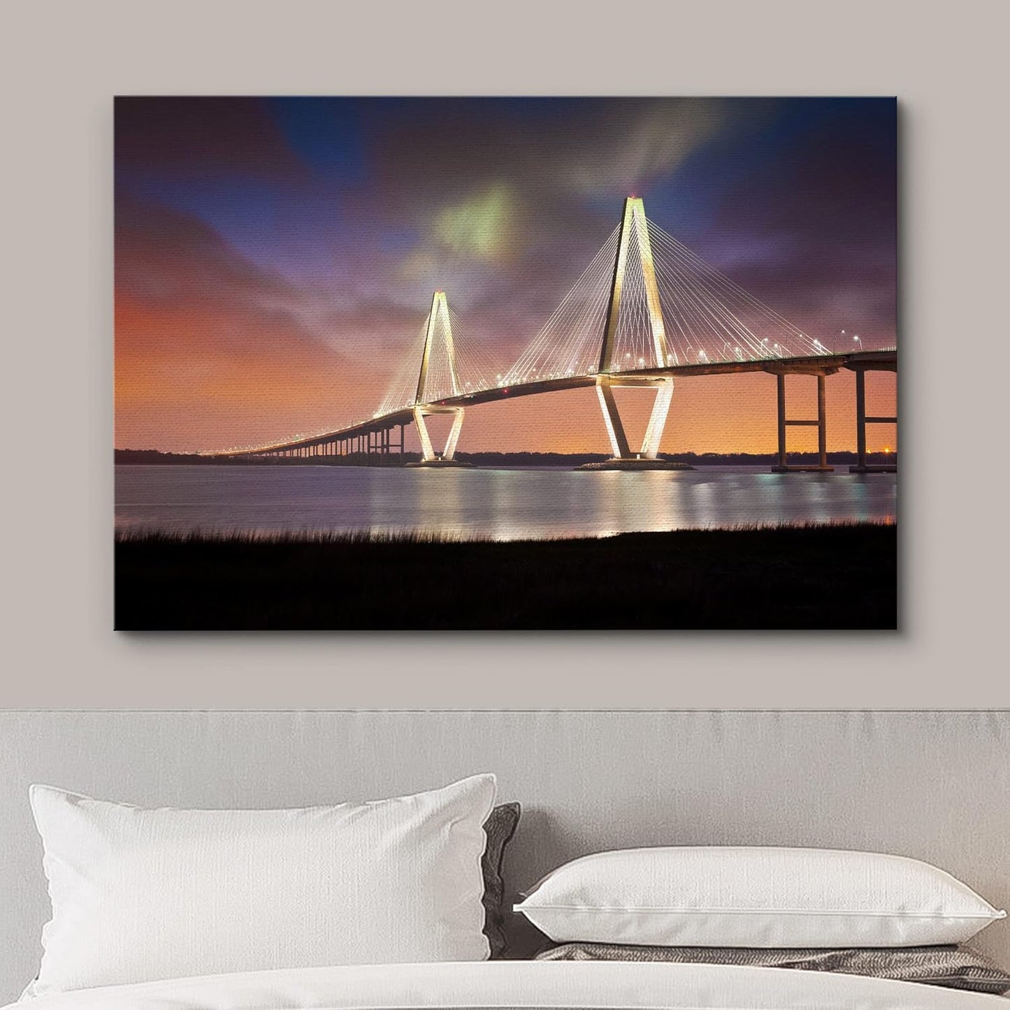 wall26 Arthur Ravenel Jr Cooper River Bridge Charleston South Carolina - Canvas Art Wall Art - 16" x 24"