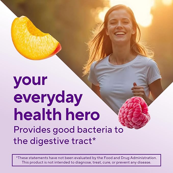 Vitafusion Probiotic Gummy Supplements, Raspberry, Peach and Mango Flavors, Probiotic Nutritional Supplements with 5 Billion CFUs, America’s Number 1 Gummy Vitamin Brand, 35 Day Supply, 70 Count