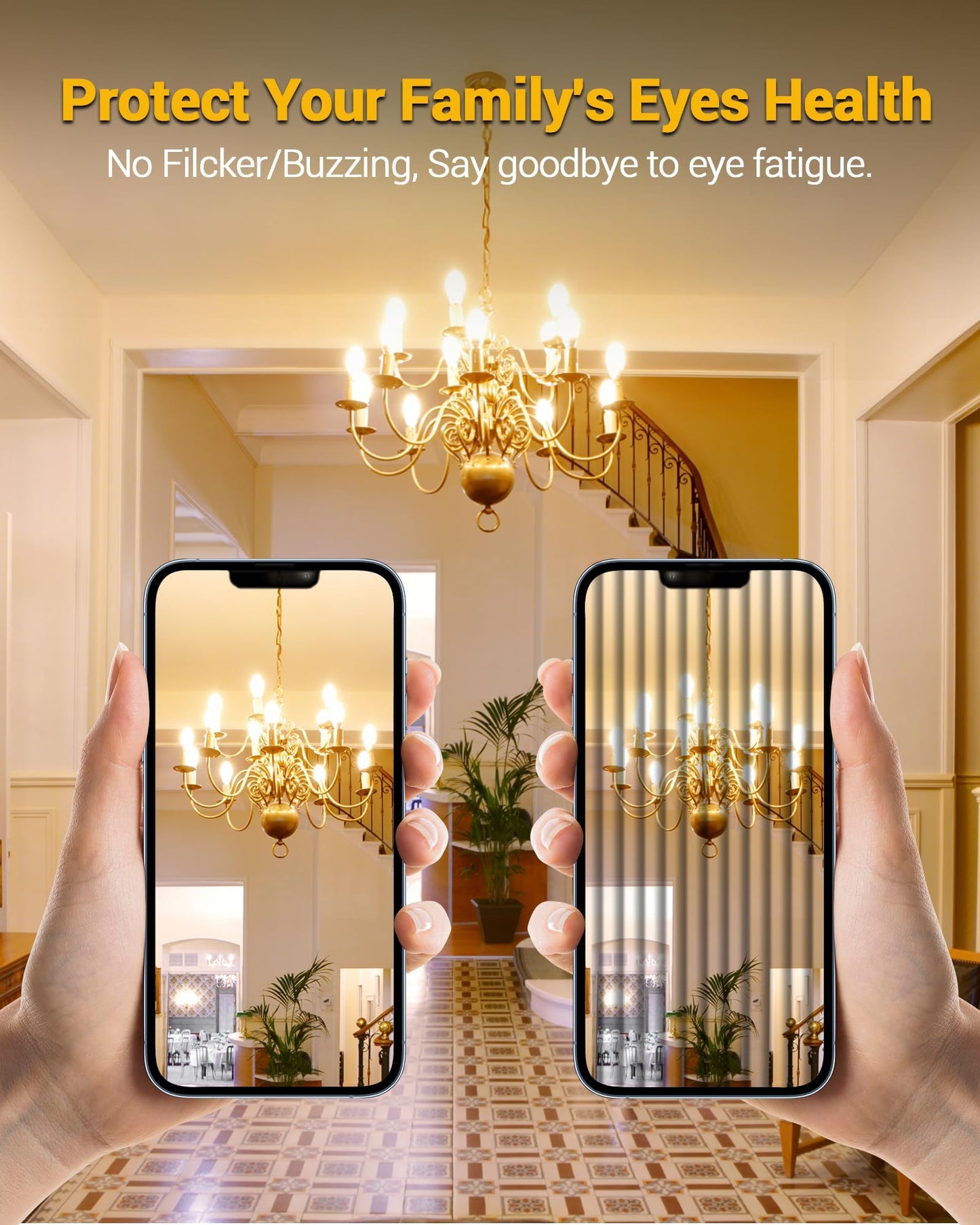 Flaspar E12 Led Bulb 3 Pack, 60W Equivalent, 2700K Soft White, 600 Lumens, Non-Dimmable B11 Candle Light For Chandelier