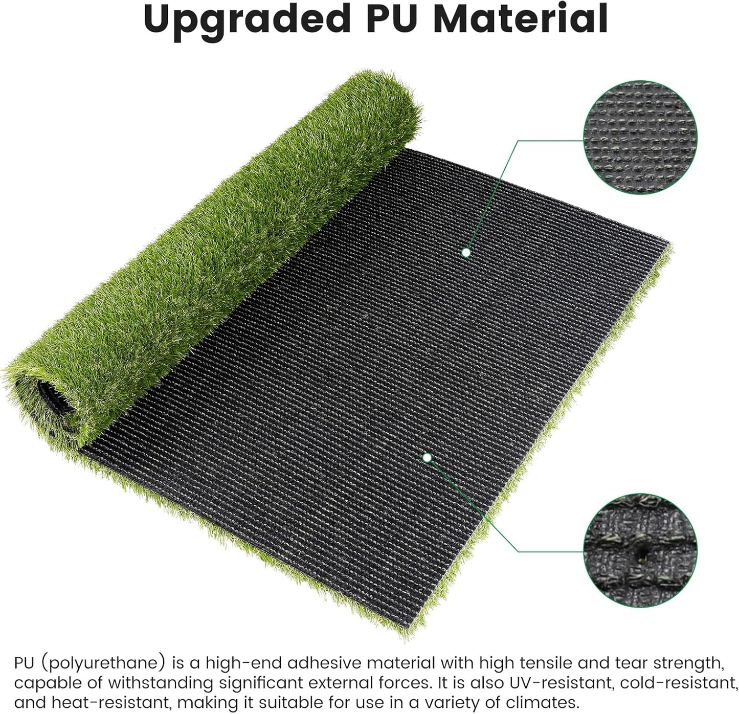 5x8 Ft Artificial Turf Grass for Outdoor, Premium Large Fake Grass Rug for Patio Garden Balcony Decoration Dogs Potty Training
