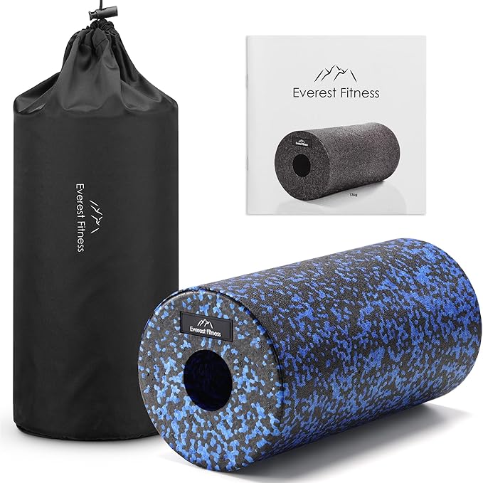 EVEREST FITNESS Foam Roller - Medium Density Level - Foam Rollers for Back Pain or Muscle Massage - Deep Tissue Massage - ...
