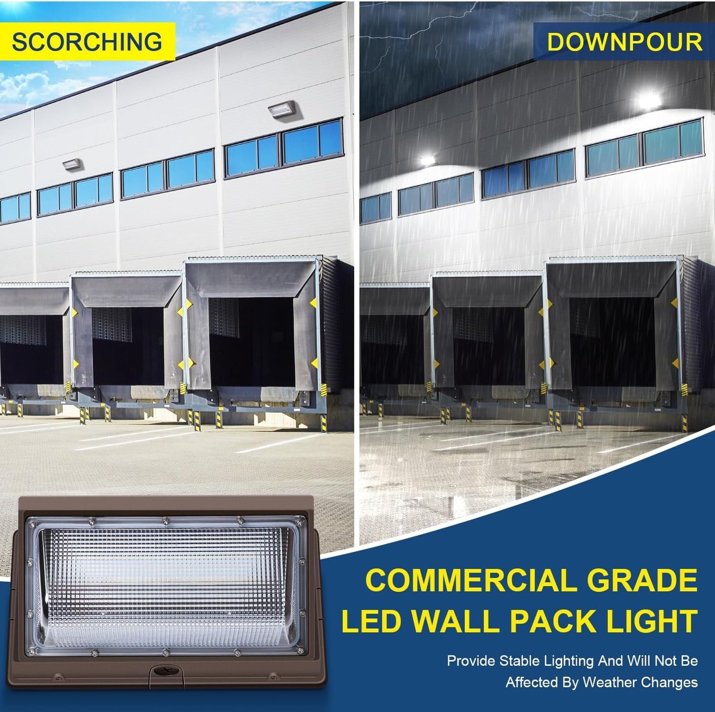 Ledmo Led Wall Pack Light  15840Lm Daylight Outdoor Security Lighting  Commercial And Industrial Outdoor Wall Pack Lights  5000K Ip65 Waterproof For Garage Yard 120W 6 Pack No Photocell
