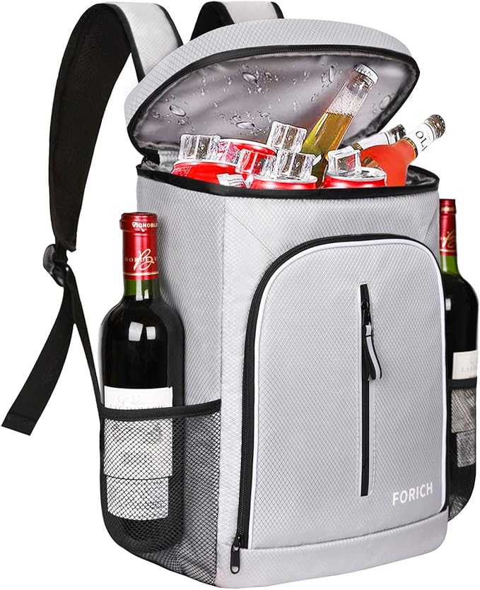 FORICH Soft Cooler Backpack Insulated Waterproof Backpack Cooler Bag Leak Proof Portable Small Cooler Backpacks to Work Lunch Travel Beach Camping Hiking Picnic Fishing Beer for Men Women