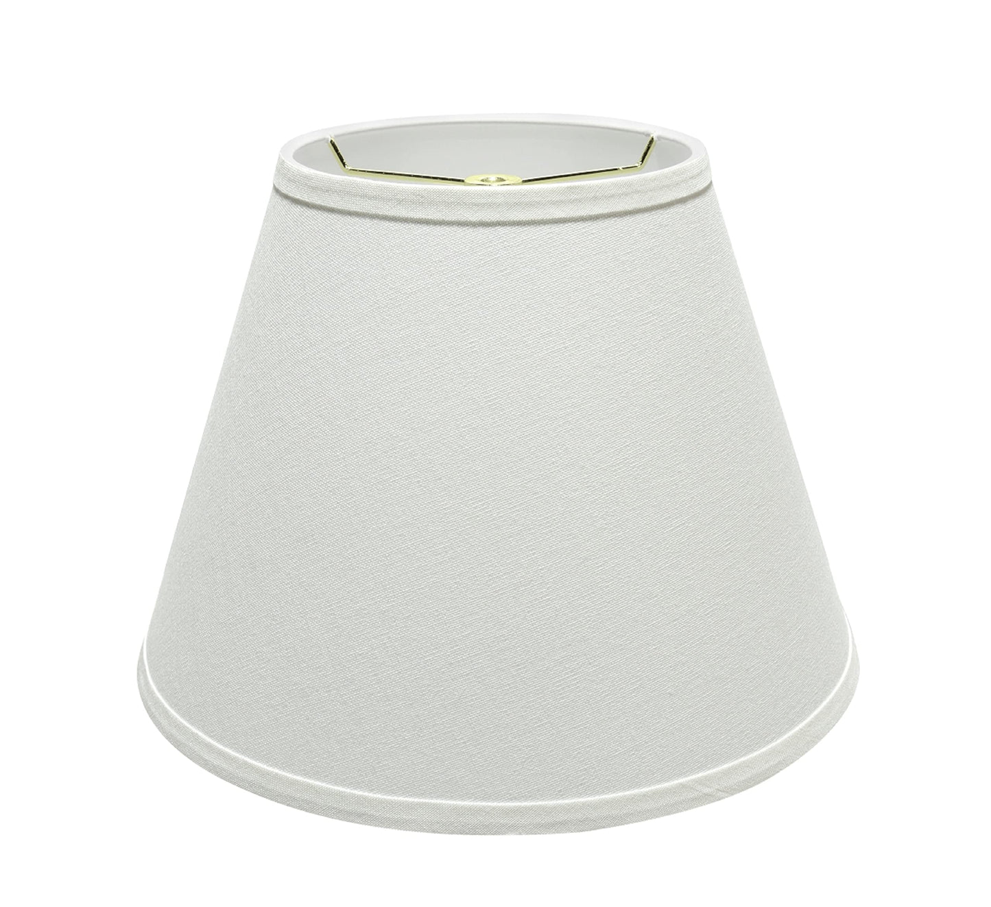 Aspen Creative Empire Shape Lamp Shade, White, 7in Top x 13in Bottom x 9.5in Slant Height, Model 32682
