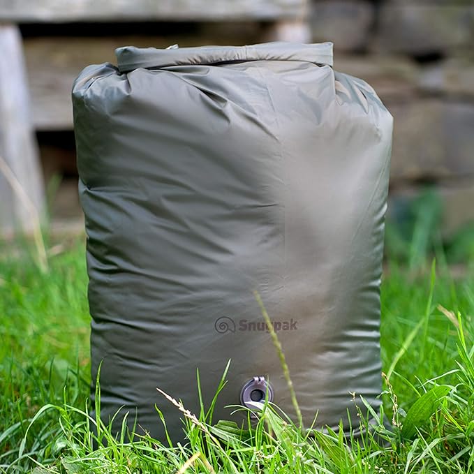 Snugpak Dri-Sak with Air Valve, Waterproof Storage Bag with Roll and Clip Seal, 40 Liter, Coyote