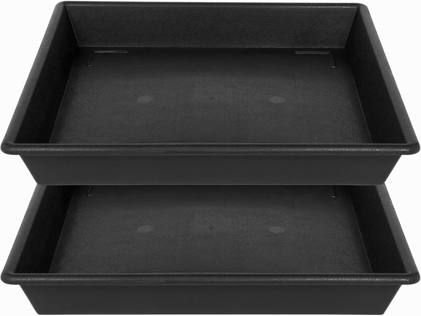 Square Plant Saucer 20 Inch 2 Pack 16 18 20 Extra Large Plant Trays for Pots Heavy Duty Plastic Plant Saucers for Indoors Outdoors, Flower Pot No Holes Plant Drip Trays