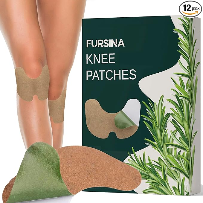 FURSINA Knee Patches, Heat Patches for Bone on Bone, Wormwood Extract Knee, Back, Neck, Shoulder - Extra Strength Muscle J...