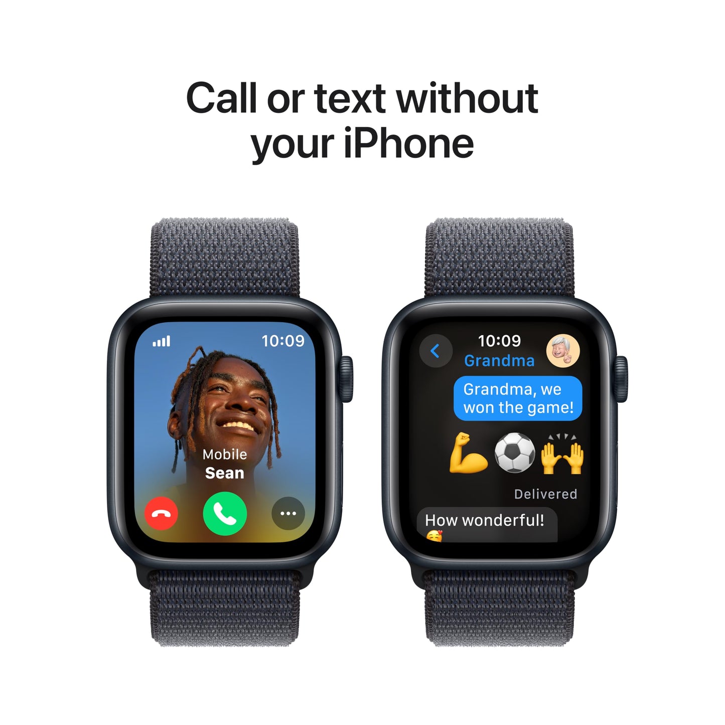 Apple Watch Se (2Nd Gen) [Gps + Cellular 44Mm] Smartwatch With Midnight Aluminum Case With Ink Sport Loop One Size. Fitness And
