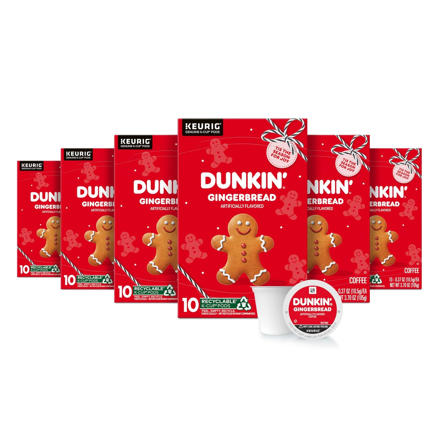Dunkin Gingerbread Artificially Flavored Coffee  K-Cup Pods  60 Ct.