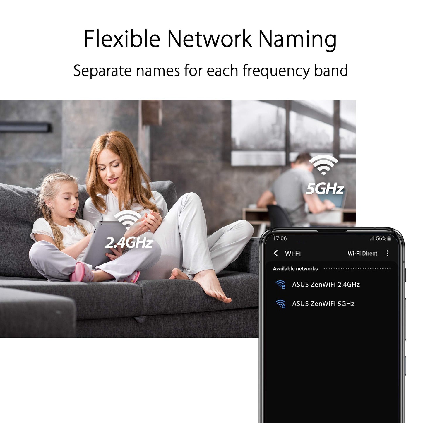 Asus Zenwifi Xd4 Plus Ax1800 Dual-Band Mesh Wifi 6 System (Xd4 Plus)-Whole Home Coverage Up To 4,800 Sq.Ft & 25+ Devices, 1800Mb
