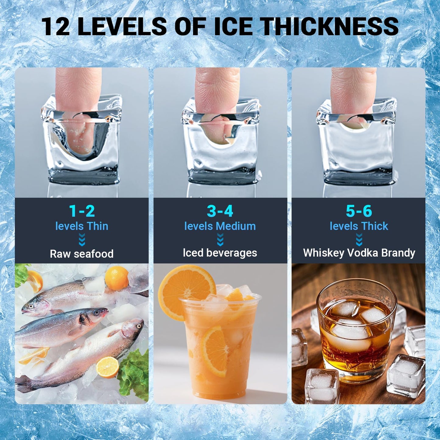 Commercial Ice Machine 680 LBS/24H, Commercial Ice Maker with 560 LBS Storage Bin, Ice Cubes Ready in 5-15 min, Freestanding Ice Maker Machine, Self-Cleaning, Thicknesses Adjustable, Stainless Steel
