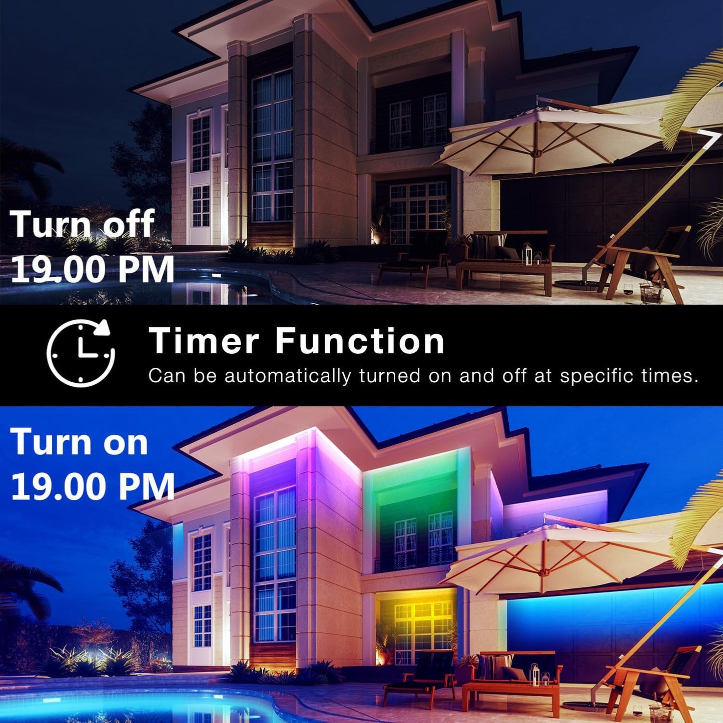 Daybetter Outdoor Led Strip Lights  Ip67 Waterproof Led Lights With Remote  App Control  Color Changing Led Rope Lights For Bedroom  Bathroom  Roof  Balcony  Pool  24V
