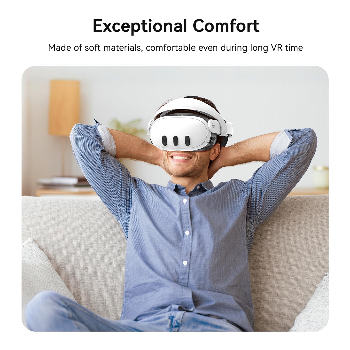 AMVR FC4 Upgraded Face Cover Pad Facial Interface Compatible with Meta/Oculus Quest 3 Accessories, with Knob Adjustable, NOT Compatible with Meta Quest 3S (Better for Halo Head Strap)