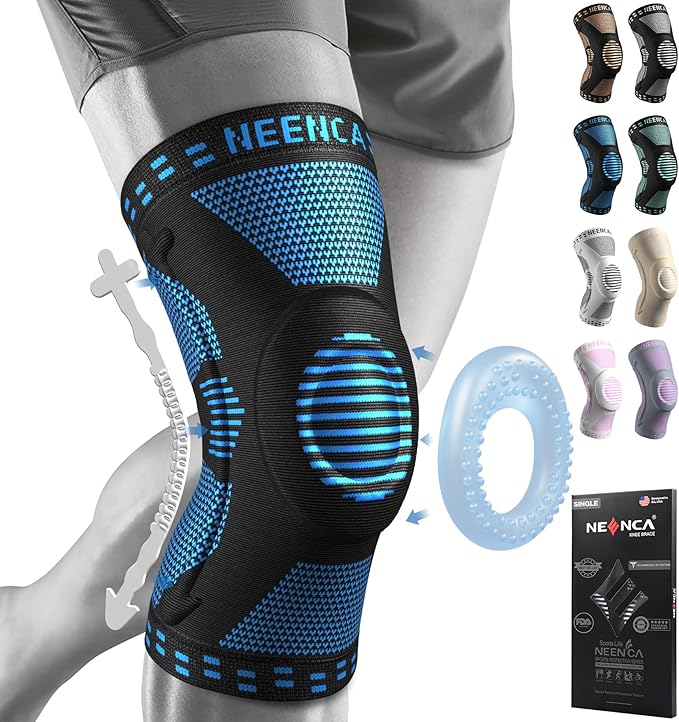 NEENCA Professional Knee Brace for Pain Relief, Medical Knee Support with Patella Pad & Side Stabilizers, Compression Knee...