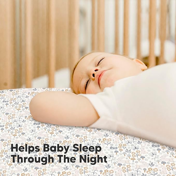 2-Pack Waterproof Baby Crib Sheets for Boys, Girls - 52x28 Viscose Derived from Bamboo Toddler Bed Sheet Neutral, Fitted Crib Mattress Protector Cover for Baby Bedding, Soft & Gentle (Prairie)