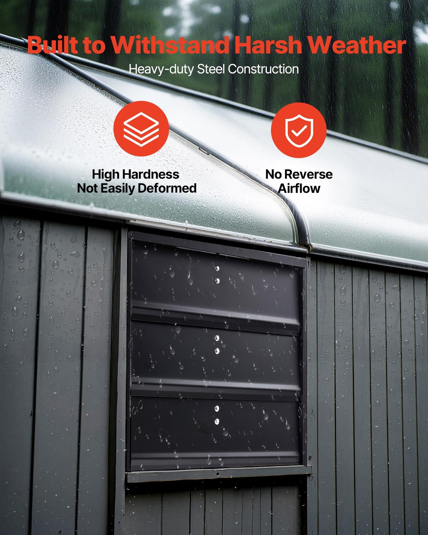 Vevor 14 Inch Shutter Exhaust Fan, Wall Mounted Attic Vent Fan With Variable Speed Controller, 1400 Cfm, Ac Motor, Heavy-Duty St