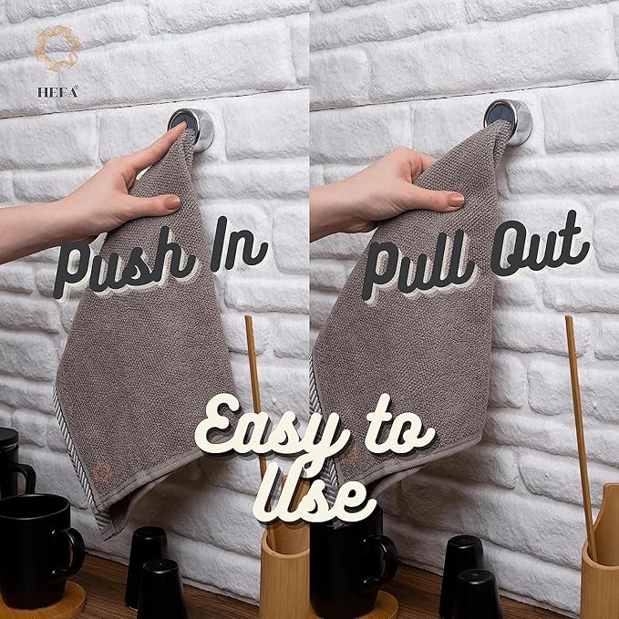 HEFA Towel Hooks, Towel Holder, Dish Towel Holder, Kitchen Organization, Kitchen Towel Hook, Kitchen Towel Holder, Hand Towel Holder, Kitchen Gadgets