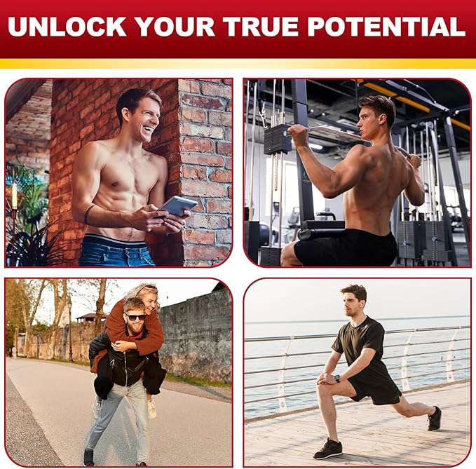 Hornygoatweed for Men, 12 in 1 Horny Goat Weed, Maximum Strength Male Enhancing Supplement with Maca Root, Tongkat Ali, Panax Ginseng, Saw Palmetto, for Hormone, Stamina, Performance, Energy, 60 Count