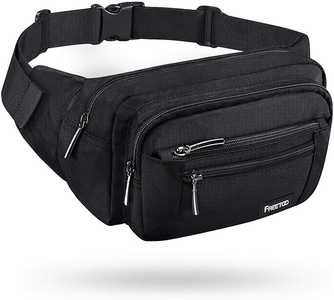 FREETOO Waist Pack Bag Fanny Pack for Men&Women Hip Bum Bag with Adjustable Strap for Outdoors Workout Traveling Casual Ru...