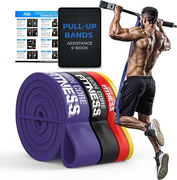 Pull Up Assistance Resistance Bands - Long Loop Power Bands for Men and Women - Strength Power Flexibility Training at Hom...