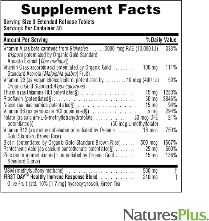 Natures Plus AgeLoss Hair Support - 90 Extended Release Tablets - Gluten-Free - 30 Servings