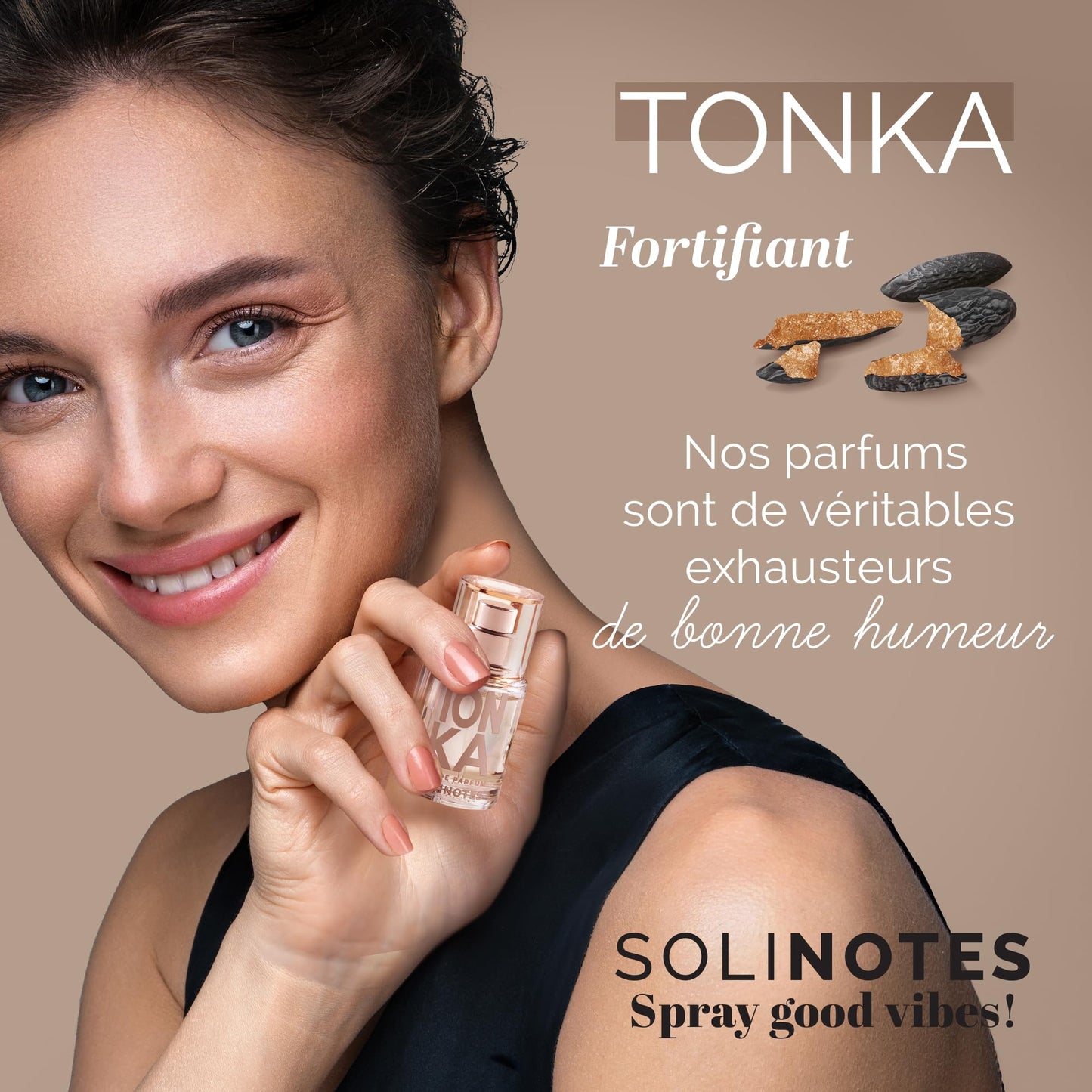 SOLINOTES Tonka Perfume for Women - Eau De Parfum | Delicate Floral and Soothing Scent - Made in France - Vegan - 0.5 fl.oz