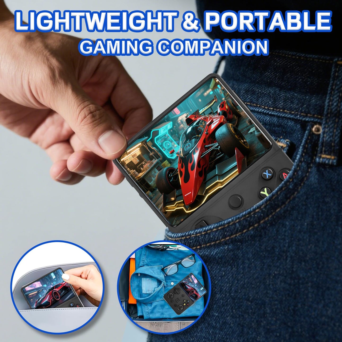 Colourbing RG36PRO Retro Handheld Game Console - Open Source System,3.5"IPS Screen,30,000+ Classic Games,64G TF card, 3000mAh Battery,Portable Gaming Player for Travel,Gift for Teen or Partner -Black