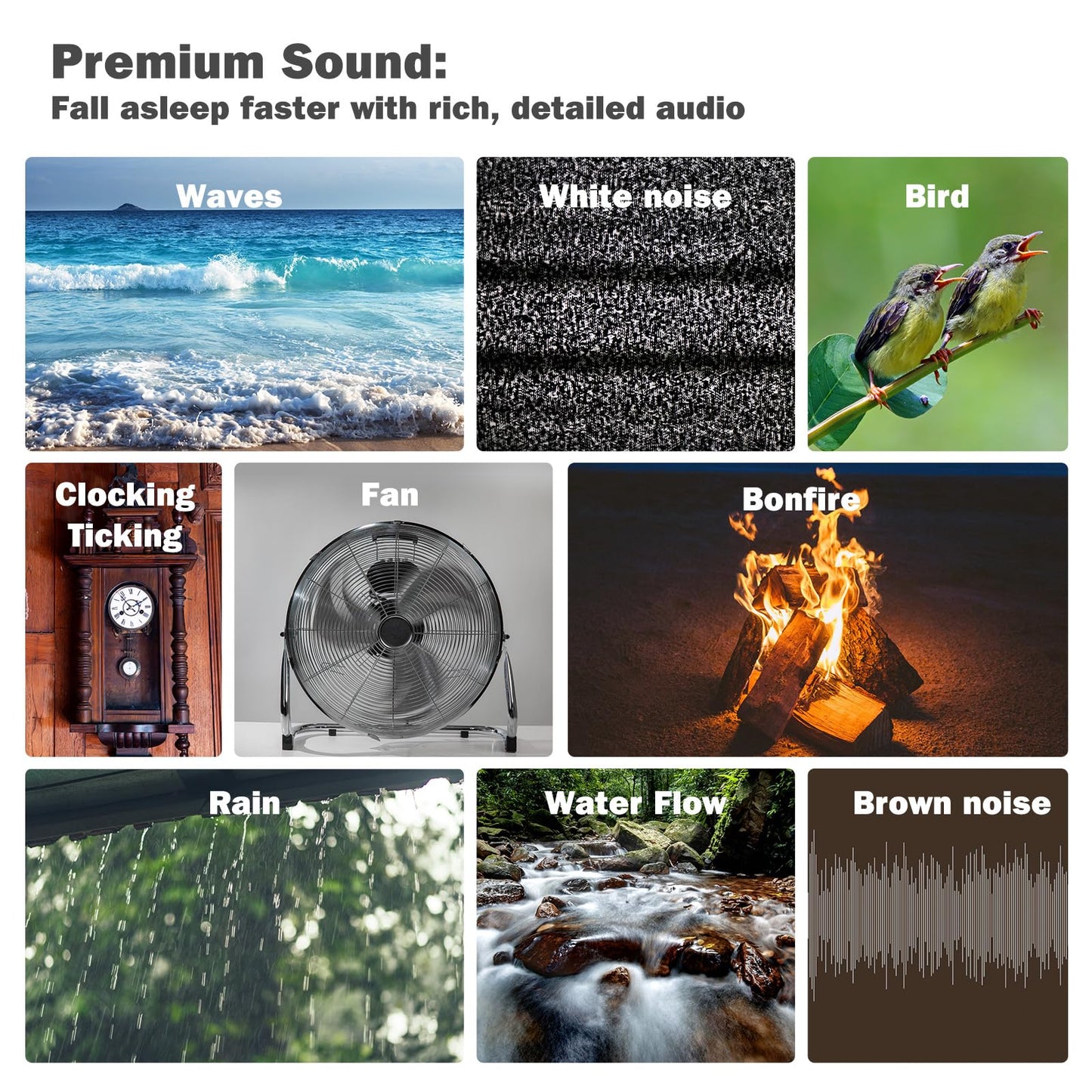 Paussion White Noise Machine with Smart Alarm Clock, 25 Soothing Sounds, Portable Sleep Sound Machine Aid for Baby, Kids, Adults, Office, Dimmable Timer, 7 Night Light Colors for Privacy Bedroom, Gray