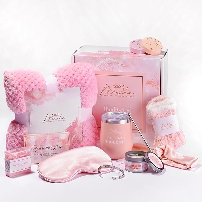 Merika Get Well Soon Gift Baskets for Women, After Surgery Recovery, Self Care Package, Sympathy Gifts for Sick Friend, Th...