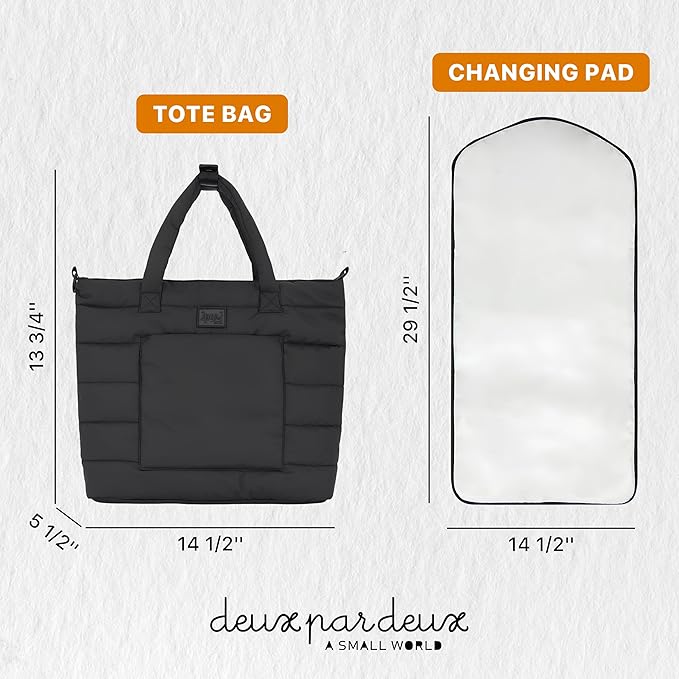 Deux par Deux Diaper Bag with Changing Mat - Adult Unisex - O/S/A
