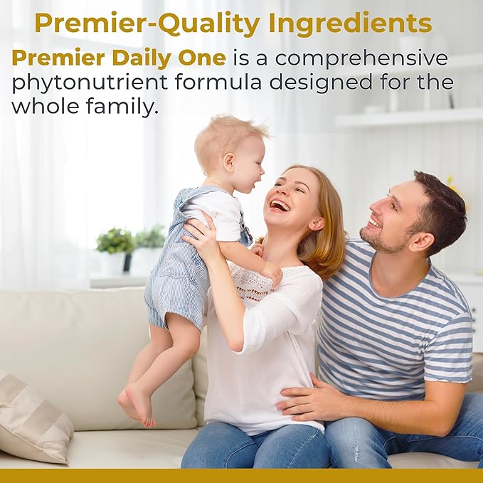 Premier Daily One, 60 Capsules, Vegan Product - All-in-One Daily Formula for Premier, Live-Source Daily Multi-Nutrition for The Whole Family