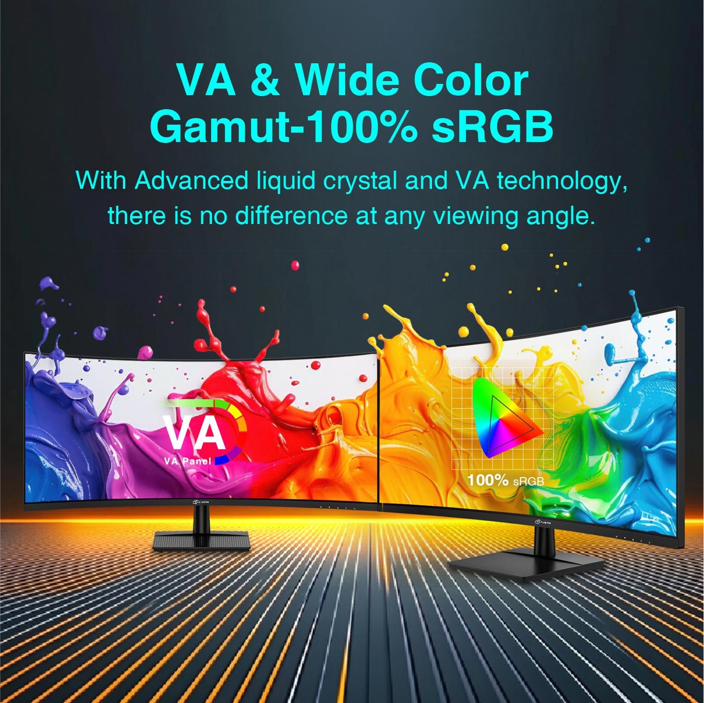 ArcticPro 34inch 200Hz, Curved Gaming Monitor, WQHD 2560 * 1440p, VA Panel, 1ms Response Time, Adaptive sync, 3-Sided Frameless, Ultra Slim, 99% sRGB, Bluelight Filter, HDMI(TMDS)& DP Ports,Black