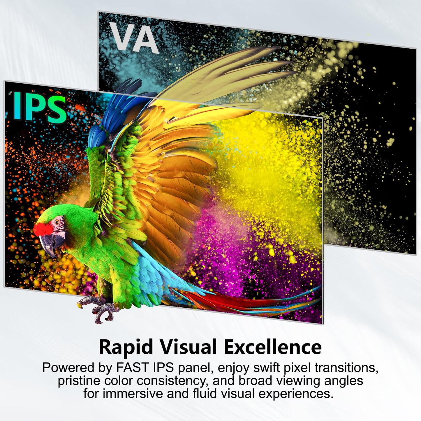 32 Inch 4K UHD 3840 * 2160 Computer Monitor 75hz 1MS, IPS Monitor for Design, Casual Gaming, Work, Ultra-Slim Bezel Monitor Support Adaptive-Sync,100% sRGB,HDR,2X DP & 2X HDMI, VESA 100 * 100mm