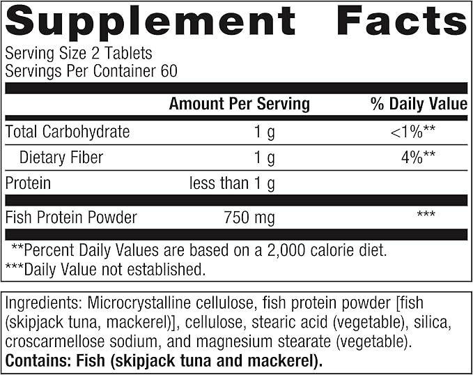 Metagenics Vasotensin - Supports Healthy Blood Pressure Levels Already in The Normal Range* - Bonito Peptide Supplement - Fish Protein - Non-GMO - Gluten-Free - 120 Tablets
