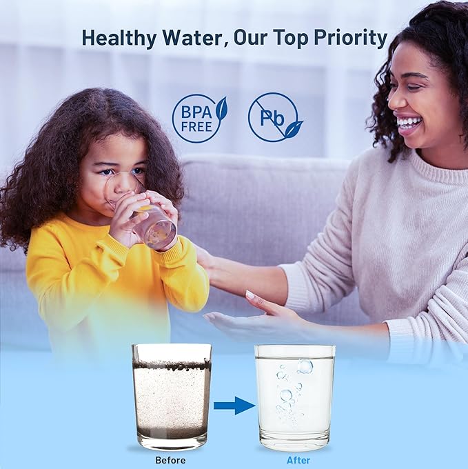 Whole House Water Filter Cartridge Replacement for Well Water, 5 Micron Water Filter 10" x 4.5" String Wound Sediment Water Filter Compatible with PSE1800, PC40, SWC-45-1005, WP5BB97P - 3 Pack