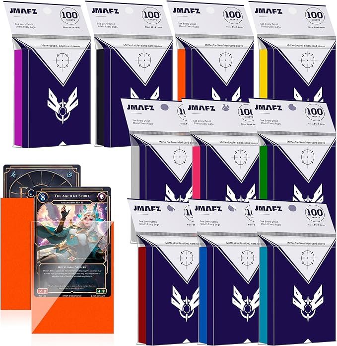 1000 Count Card Sleeves, MTG Card Sleeves for Standard Cards, 10 Colors Trading Cards Sleeves Fit for TCG, Baseball, Footb...