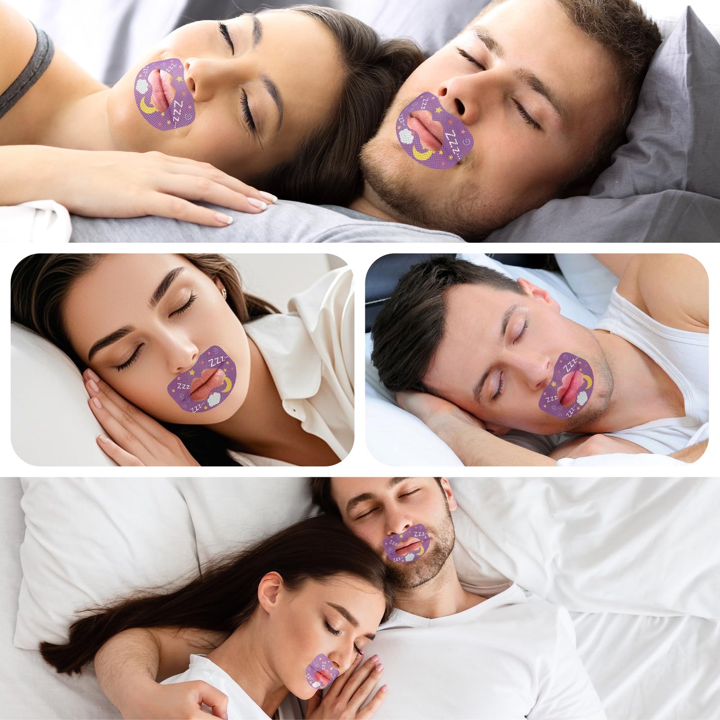 60pcs Mouth Breathing Correction Patch, Children's Closed Mouth Patch, Adult Anti-snoring, Closed Mouth Patch, Improve Mouth Breathing Facial Problems (Pink, 60pcs-Ages 16+)