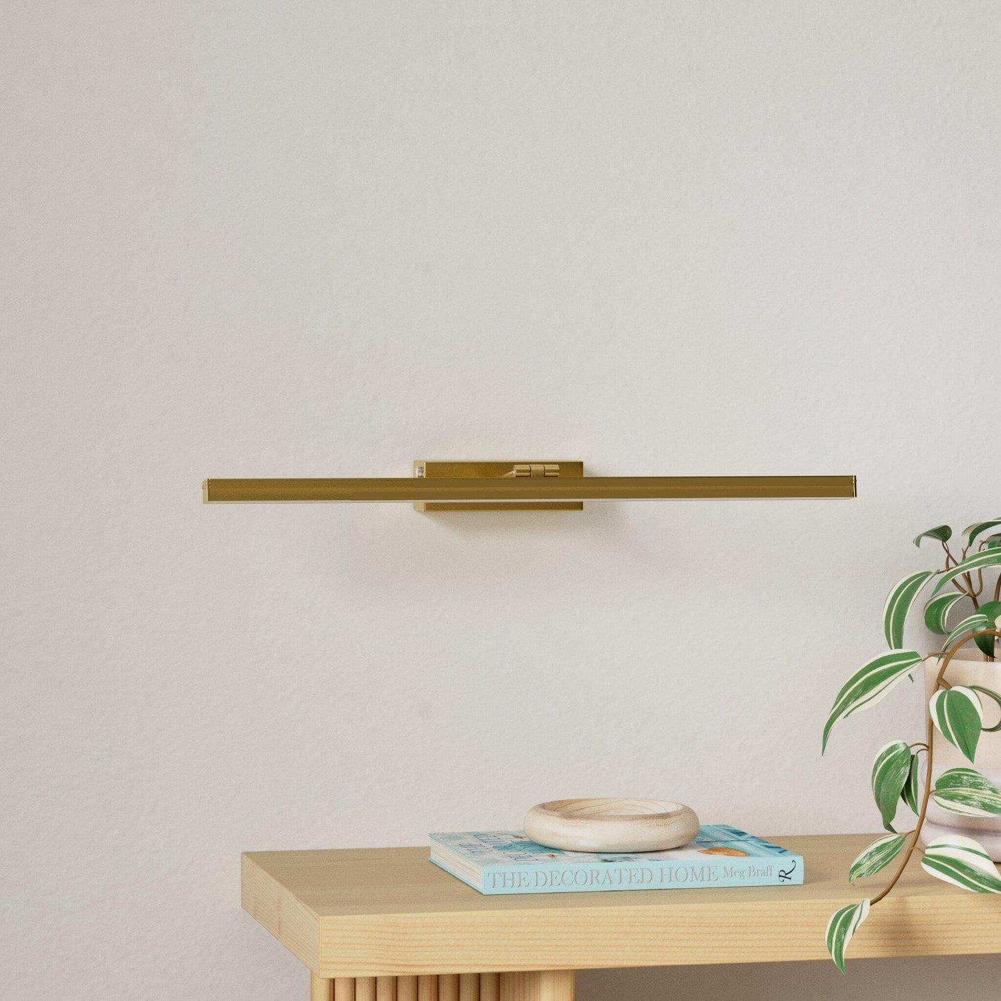 Funchday 20 Battery Picture Light - Wireless Remote, Dimmable, Metal Art Light In Gold, Model Fc70182 For Artwork Display