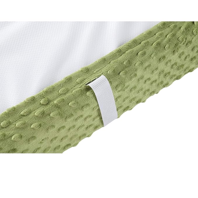 Baby Changing Pad Cover, Super Soft Plush Dot Diaper Changing Table Covers for Baby Girls and Boys, Ultra Comfortable, Safe for Babies, Fit 32"/34'' x 16" Pad (Sage)