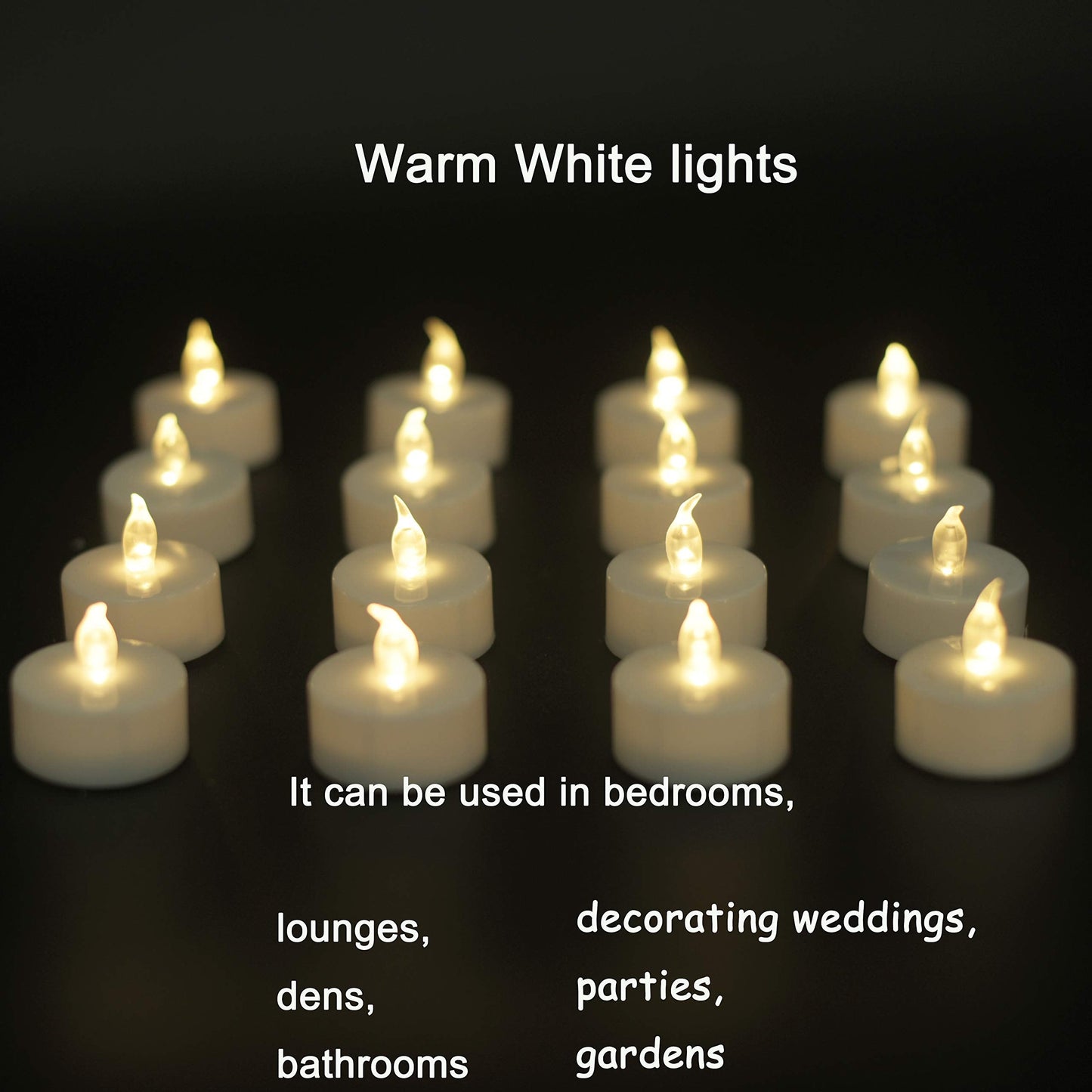400Pack Battery Tea Lights Candles - LED Tea Lights Realistic Bright Flickering Holiday Gift Operated Flameless LED Tea Light for Festival& Celebration Warm White Battery Powered(sets of 50*8)