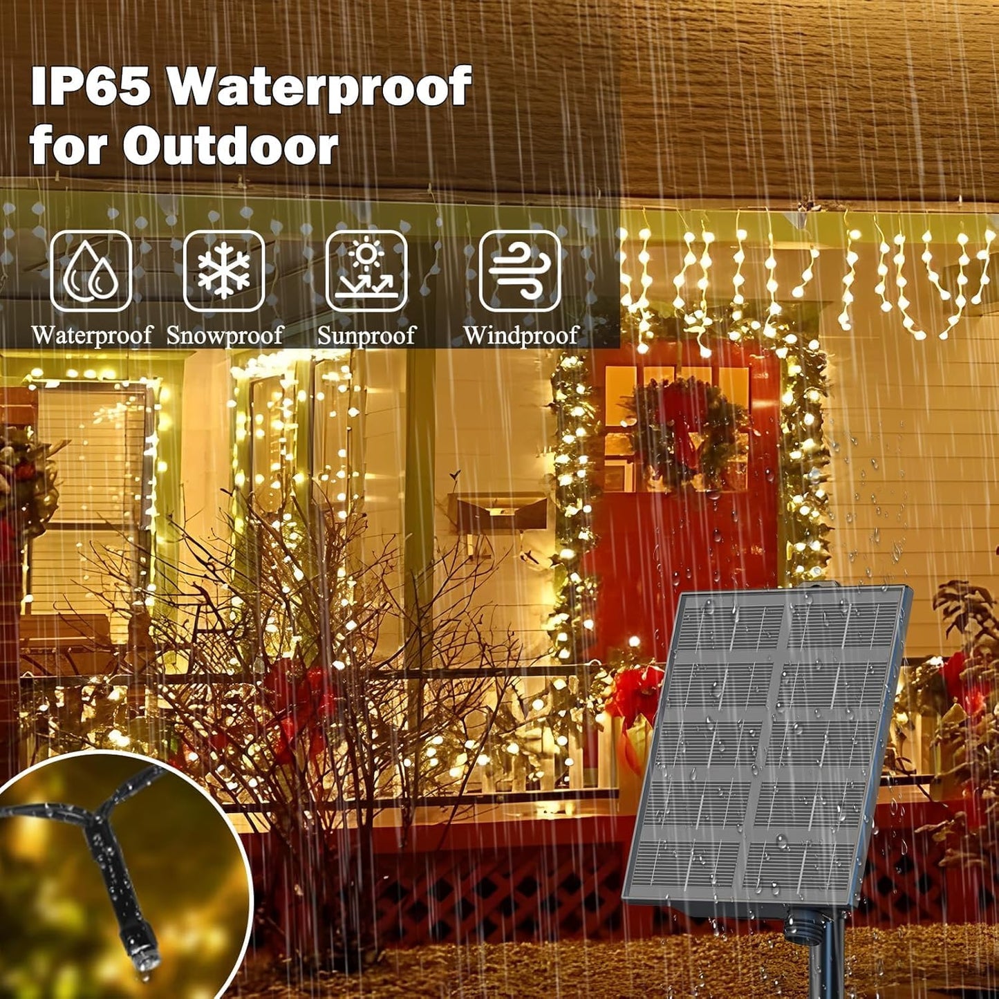Solarbaby Solar Christmas Lights Outdoor  164Ft 500Led Solar Sting Lights  19 Modes Solar Fairy Light Outdoor For Xmas Tree  Garden  Porch  Christma Decoritons  Warm White