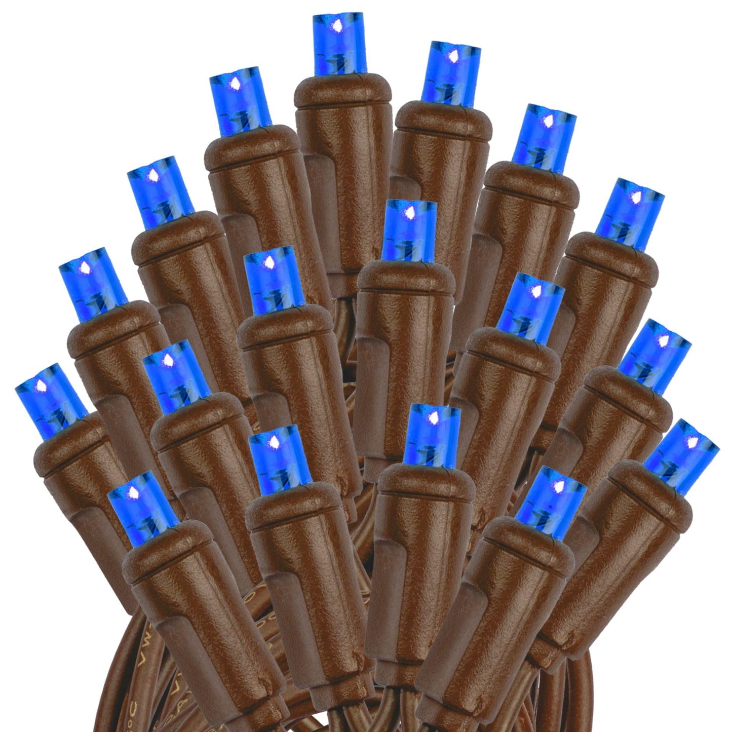 Novelty Lights 11Ft Blue Led String Lights - 50 Commercial Grade Bulbs, 40,000 Hour Rating, Outdoor Use, Model Mrd-25B-2