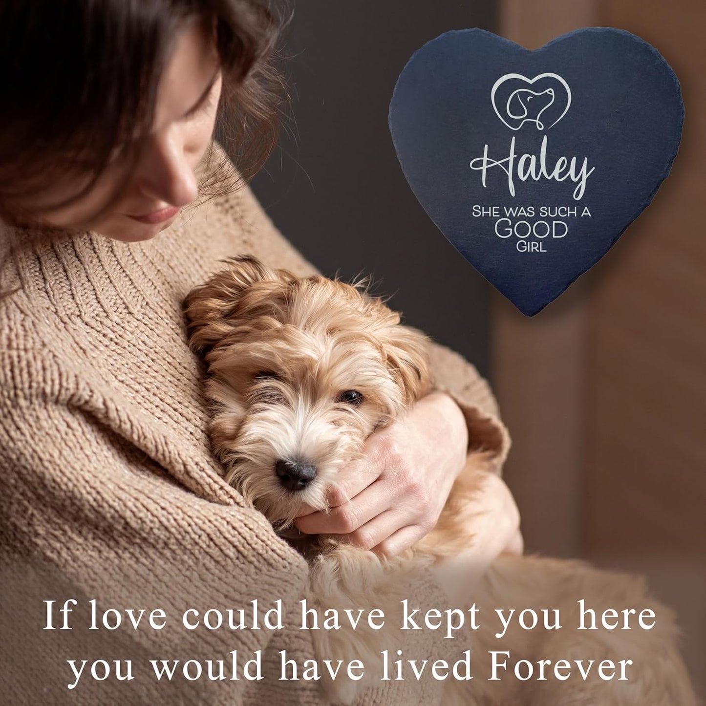 Dog Memorial Gifts for Loss of Dog, Cemetery Decorations for Grave, Pet Loss Sympathy Gift, Personalized Remembrance Garden Stone, Cat Lovers Heaven Grave Markers Bereavement Headstone (A11H)