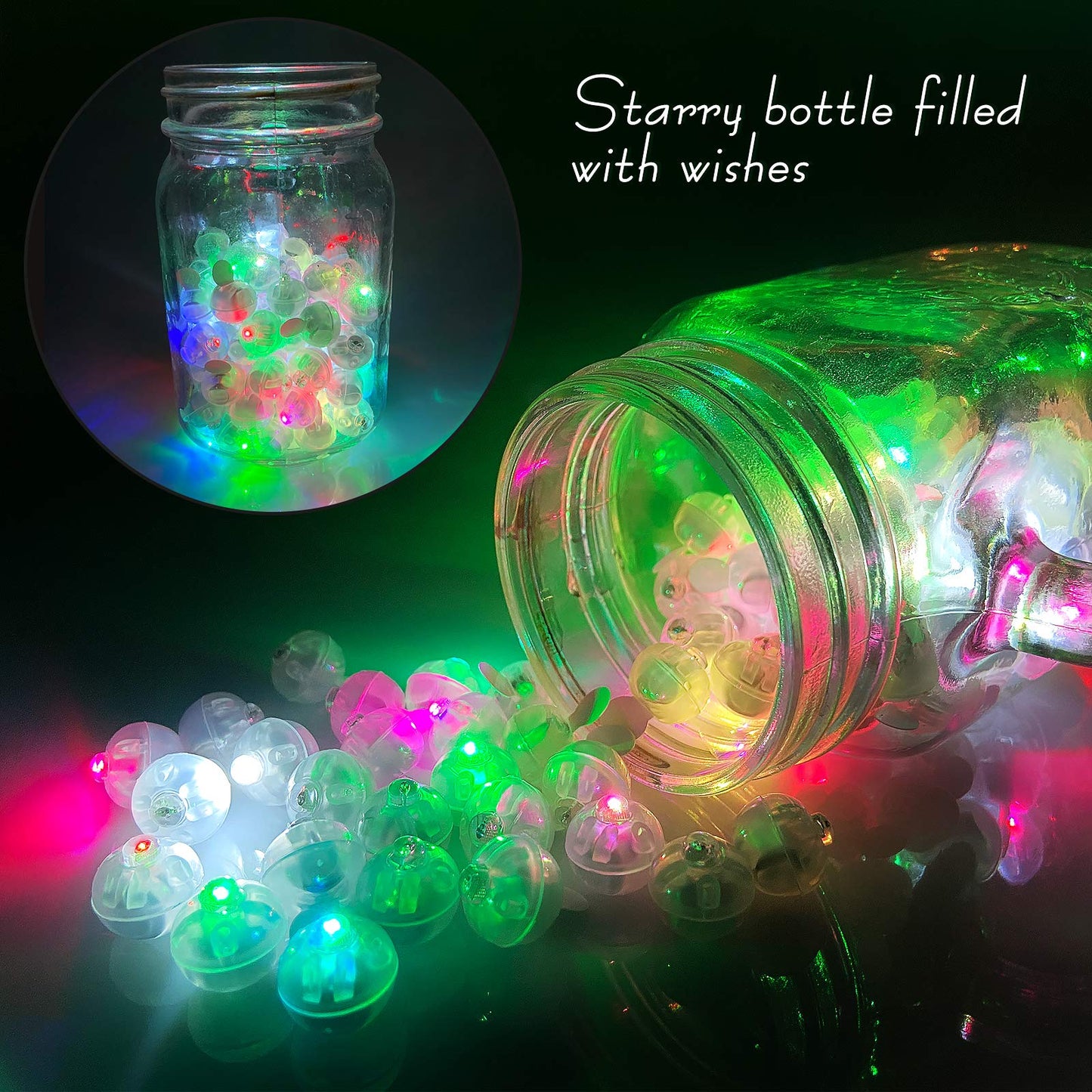Aogist LED Balloon Light, 100 PCS, Waterproof, Battery Powered, 10-Colors, Model A001